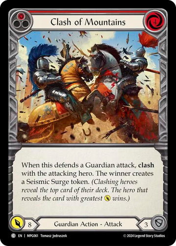 Clash of Mountains (Red) [MPG061] (Mastery Pack Guardian)  Rainbow Foil