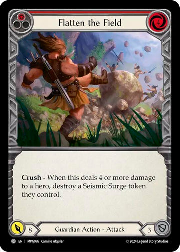Flatten the Field (Red) [MPG076] (Mastery Pack Guardian)  Rainbow Foil