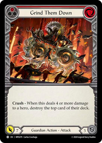 Grind Them Down (Red) [MPG079] (Mastery Pack Guardian)  Rainbow Foil