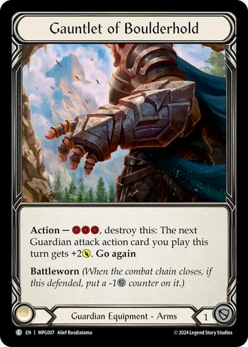 Gauntlet of Boulderhold [MPG007] (Mastery Pack Guardian)  Cold Foil