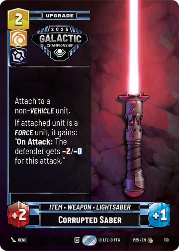 Corrupted Saber (110) (110) [Organized Play Promos]