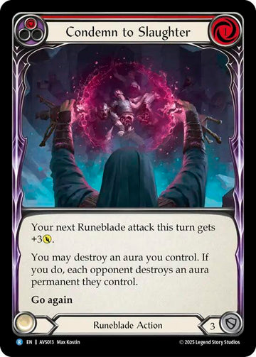 Condemn to Slaughter (Red) [AVS013] (Armory Deck: Legends Viserai)