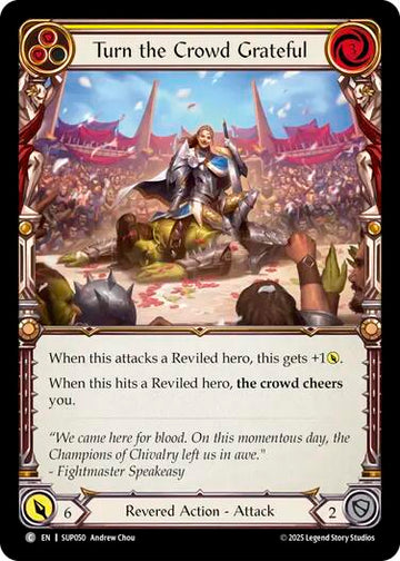 Turn the Crowd Grateful (Yellow) [SUP050] (Super Slam)  Rainbow Foil