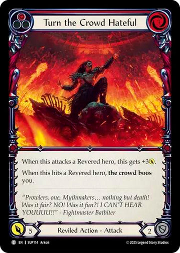 Turn the Crowd Hateful (Red) [SUP114] (Super Slam)