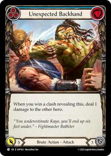 Unexpected Backhand (Blue) [SUP163] (Super Slam)  Rainbow Foil