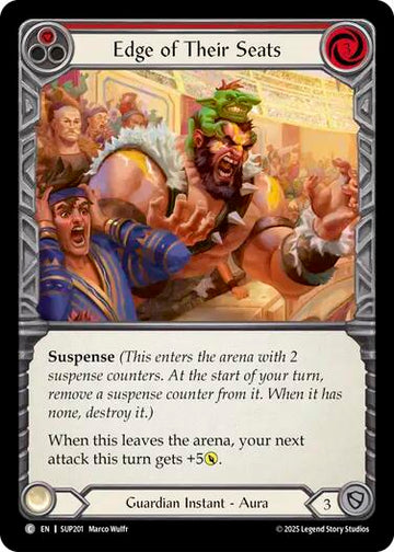 Edge of Their Seats (Red) [SUP201] (Super Slam)  Rainbow Foil