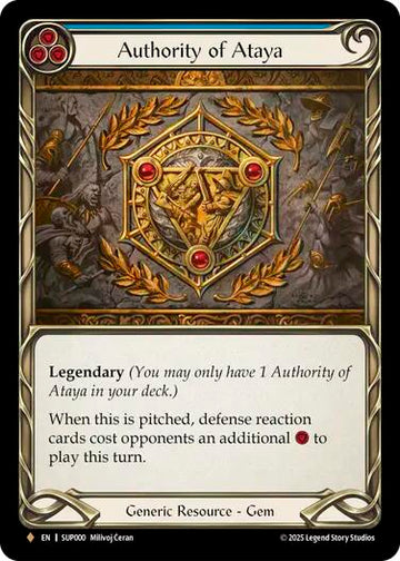 Authority of Ataya (Cold Foil) [SUP000] (Super Slam)  Cold Foil