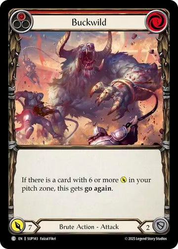 Buckwild (Red) [SUP143] (Super Slam)  Rainbow Foil