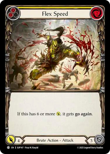 Flex Speed (Yellow) [SUP147] (Super Slam)  Rainbow Foil