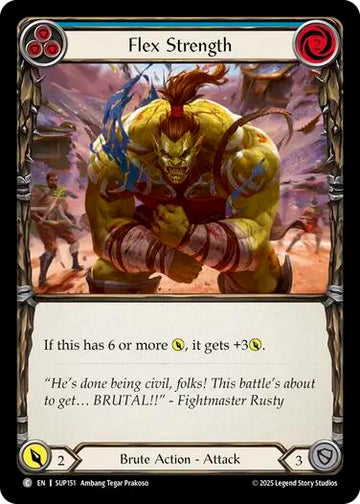 Flex Strength (Blue) [SUP151] (Super Slam)  Rainbow Foil
