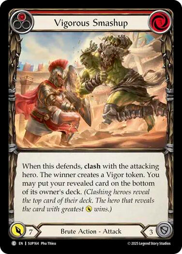 Vigorous Smashup (Red) [SUP164] (Super Slam)  Rainbow Foil