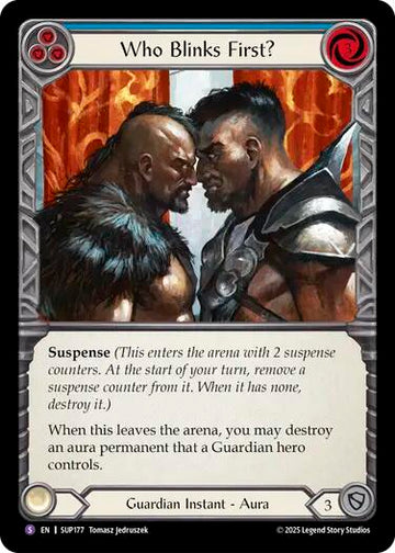Who Blinks First? [SUP177] (Super Slam)  Rainbow Foil