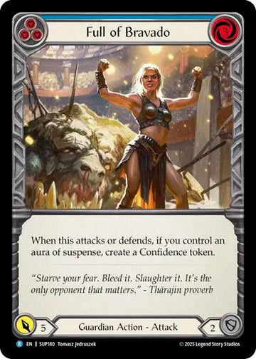 Full of Bravado (Blue) [SUP180] (Super Slam)  Rainbow Foil