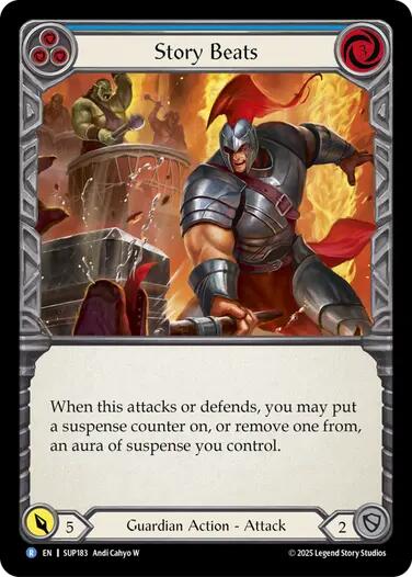 Story Beats (Blue) [SUP183] (Super Slam)  Rainbow Foil