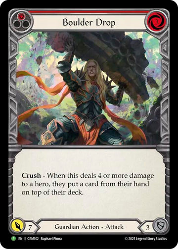 Boulder Drop [GEM102] (GEM Pack 3)  Rainbow Foil