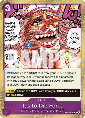 It's to Die For (Pirate Foil) [Premium Booster -The Best- Vol. 2]