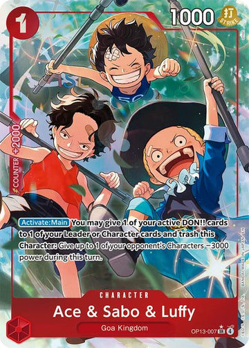 Ace & Sabo & Luffy (Alternate Art) [Carrying On His Will]