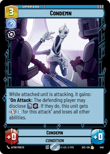 Condemn (548) (Foil) (548) [Secrets of Power]