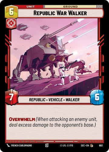 Republic War Walker (683) (Foil) (683) [Secrets of Power]
