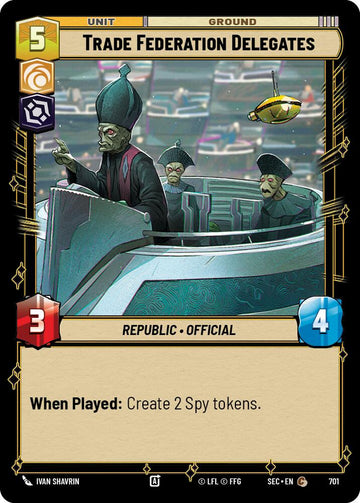 Trade Federation Delegates (701) (Foil) (701) [Secrets of Power]