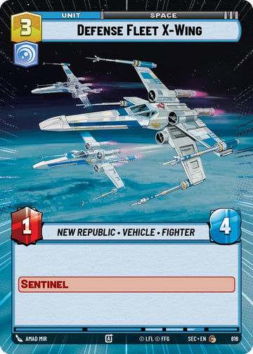 Defense Fleet X-Wing - Wing (816) (Hyperspace Foil) (816) (816) [Secrets of Power]