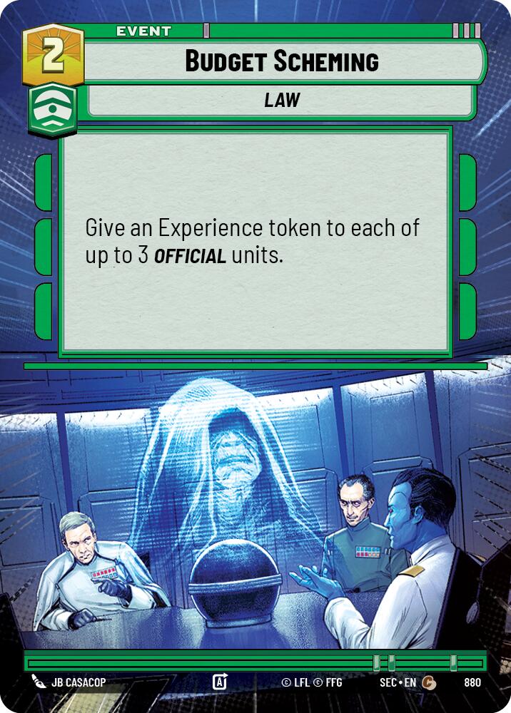 Budget Scheming (880) (Hyperspace Foil) (880) [Secrets of Power]