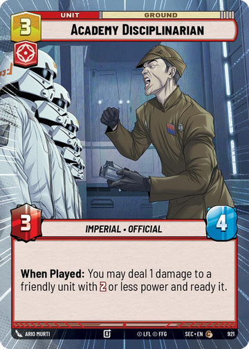 Academy Disciplinarian (921) (Hyperspace Foil) (921) [Secrets of Power]