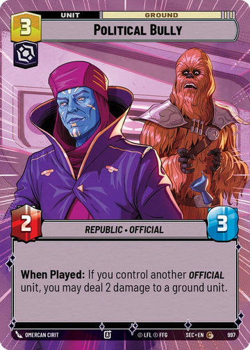 Political Bully (997) (Hyperspace Foil) (997) [Secrets of Power]