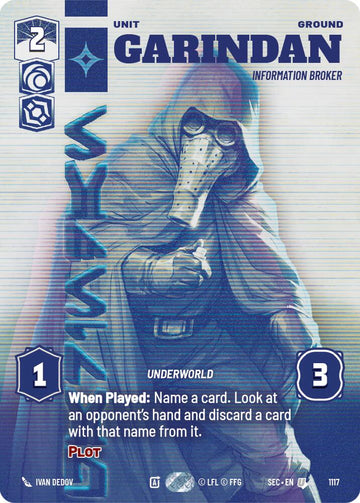 Garindan - Information Broker (Prestige Foil) (1117) (1117) [Secrets of Power]