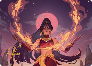 Firebending Student Art Card (Gold-Stamped Signature) [Avatar: The Last Airbender Art Series]