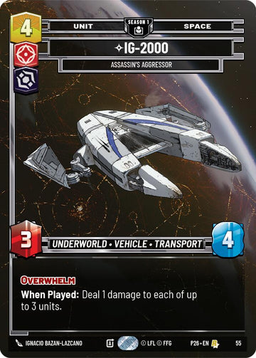 IG-2000 - Assassin's Aggressor (55) (55) [Sector and Regional Promos: Season 1]