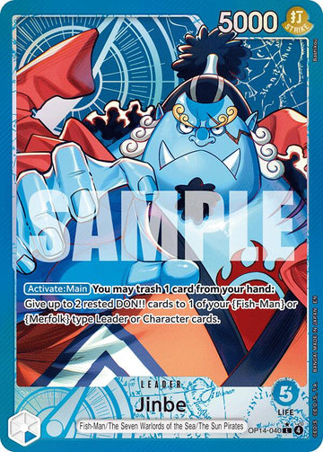 Jinbe (OP14-040) (Alternate Art) [The Azure Sea's Seven]