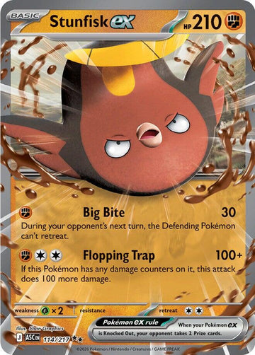 Stunfisk ex (114/217) [Mega Evolution: Ascended Heroes]
