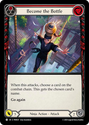Become The Bottle (Red) (Rainbow Foil) [PEN037] (Compendium of Rathe)  Rainbow Foil
