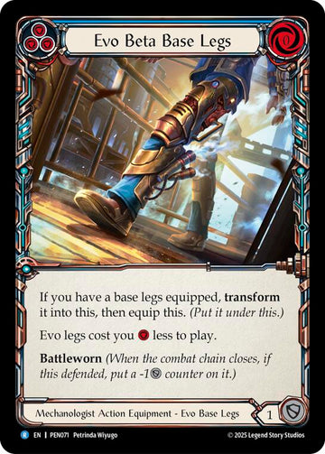 Evo Beta Base Legs (Blue) (Cold Foil) [PEN071] (Compendium of Rathe)  Cold Foil