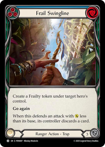 Frail Swingline (Blue) (Rainbow Foil) [PEN087] (Compendium of Rathe)  Rainbow Foil