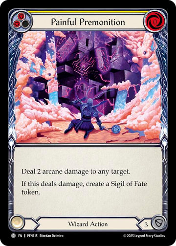 Painful Premonition (Yellow) (Rainbow Foil) [PEN115] (Compendium of Rathe)  Rainbow Foil
