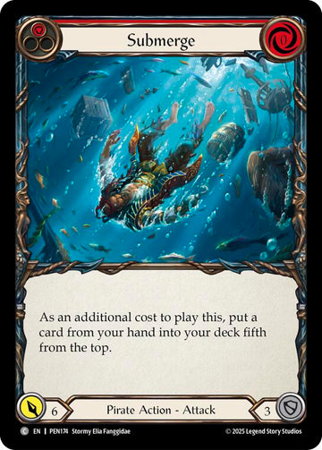 Submerge (Red) (Rainbow Foil) [PEN174] (Compendium of Rathe)  Rainbow Foil