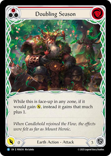 Doubling Season (Red) (Rainbow Foil) [PEN218] (Compendium of Rathe)  Rainbow Foil