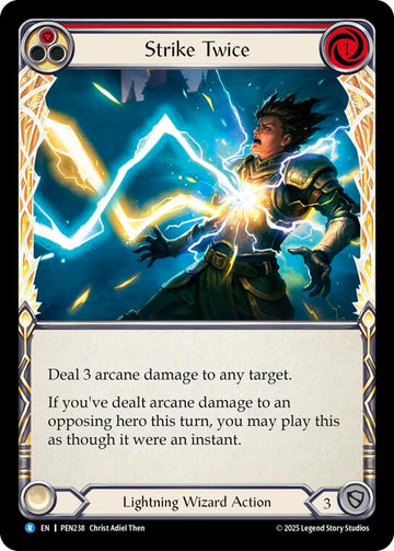 Strike Twice (Red) (Regular) [PEN238] (Compendium of Rathe)
