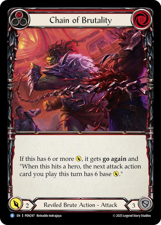 Chain Brutality (Red) (Regular) [PEN297] (Compendium of Rathe)