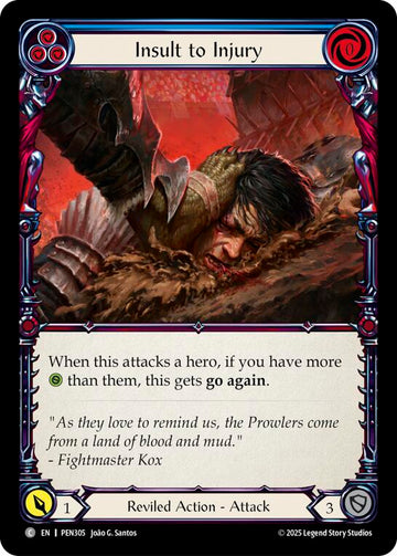 Insult To Injury (Blue) (Rainbow Foil) [PEN305] (Compendium of Rathe)  Rainbow Foil