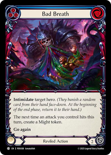 Bad Breath (Blue) (Rainbow Foil) [PEN308] (Compendium of Rathe)  Rainbow Foil