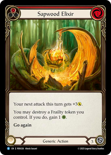Sapwood Elixir (Red) (Rainbow Foil) [PEN326] (Compendium of Rathe)  Rainbow Foil
