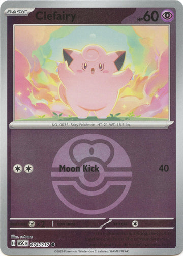 Clefairy (074/217) (Love Ball) [Mega Evolution: Ascended Heroes]