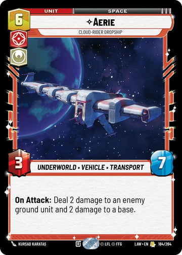 Aerie - Cloud-Rider Dropship (184/264) (184/264) [A Lawless Time]