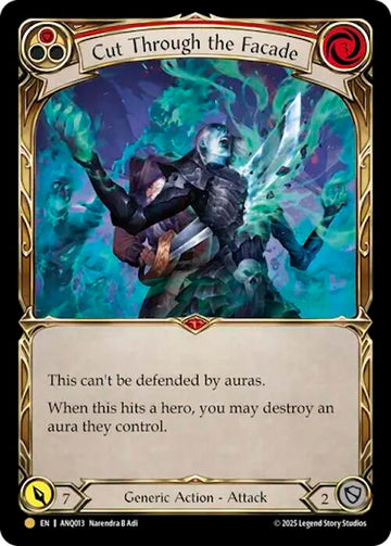 Cut Through The Facade (Red) (Gold) [ANQ013] (Compendium of Rathe - Antiquity Pack)  Rainbow Foil