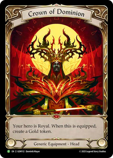 Crown of Dominion (Golden) [GEM112] (GEM Pack 4)  Rainbow Foil