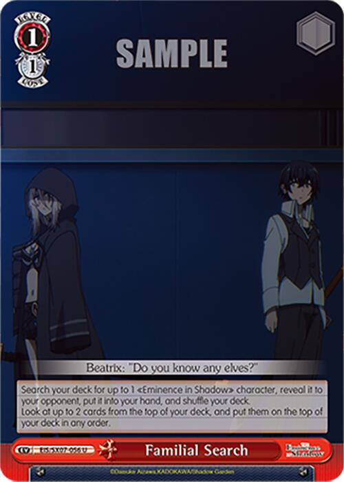 Familial Search (EIS/SX07-056) [The Eminence in Shadow]
