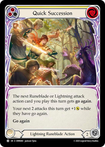 Quick Succession (Yellow) [OMN084] (Omens of the Third Age)  Rainbow Foil
